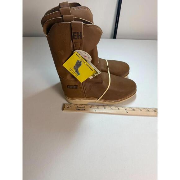 * NEW*Lehigh Leather Steel Toe Work Boots Size 7.5‎ Western Men’s